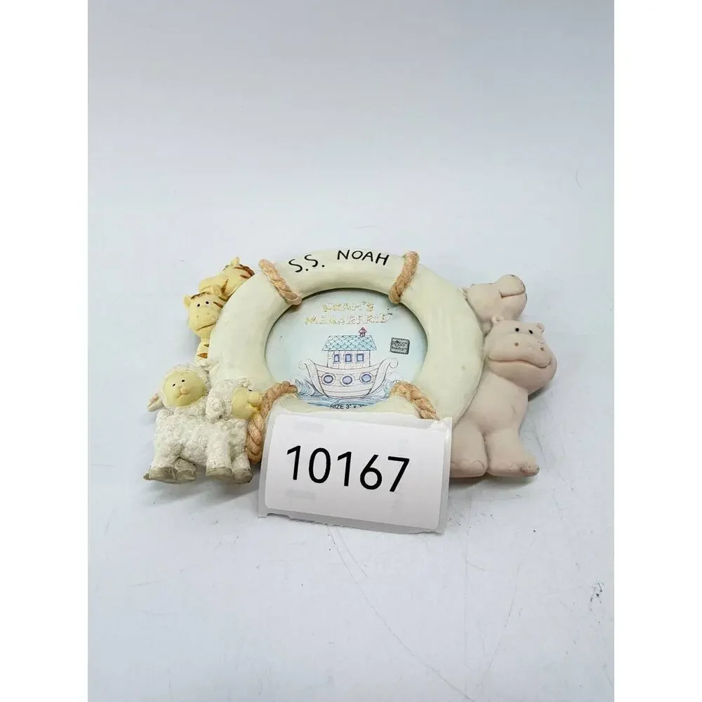 Russ Noah's Menagerie S.S. Noah Photo Frame Resin Ark Animals Baby Nursery Decor